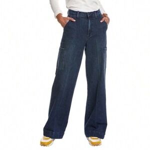 Joes‎ Jeans Dalia Cargo Wide Leg Women's Size 30 Dark Wash Blue Denim High Rise